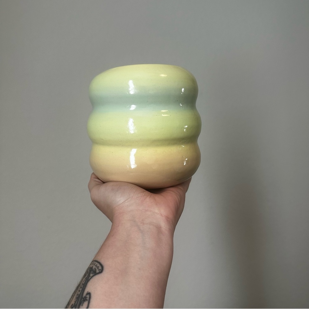 Mudwitch Pastel Ceramic Ripple Planter